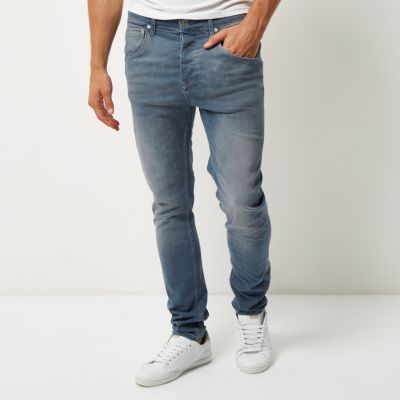 Mid blue wash Chester skinny tapered jeans